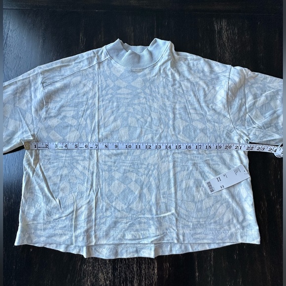 Urban Outfitters BDG Mock Neck Geometric Pattern Shirt. Size XS. BlueCream. - Picture 3 of 9